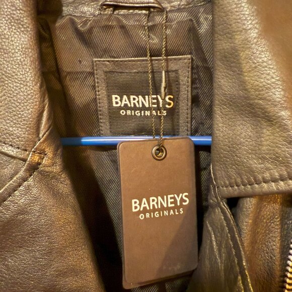 New With Tags Barneys Originals Clara Leather Jacket in Black Size 12 - Picture 3 of 7